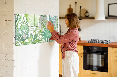 Magnetic writing board Tropical leaves