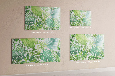 Magnetic erase board Tropical leaves