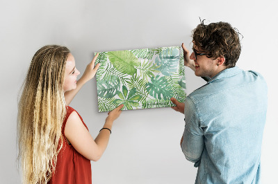 Magnetic erase board Tropical leaves