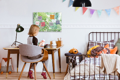Magnetic erase board Tropical leaves