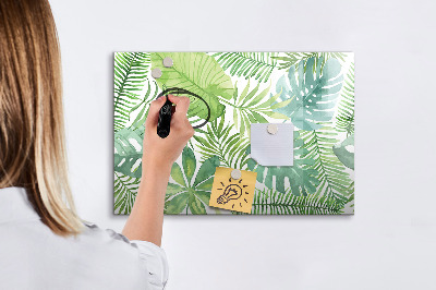 Magnetic writing board Tropical leaves