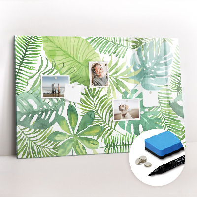 Magnetic erase board Tropical leaves