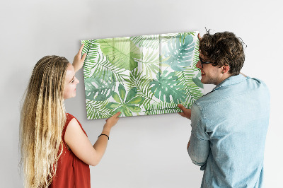 Magnetic erase board Tropical leaves