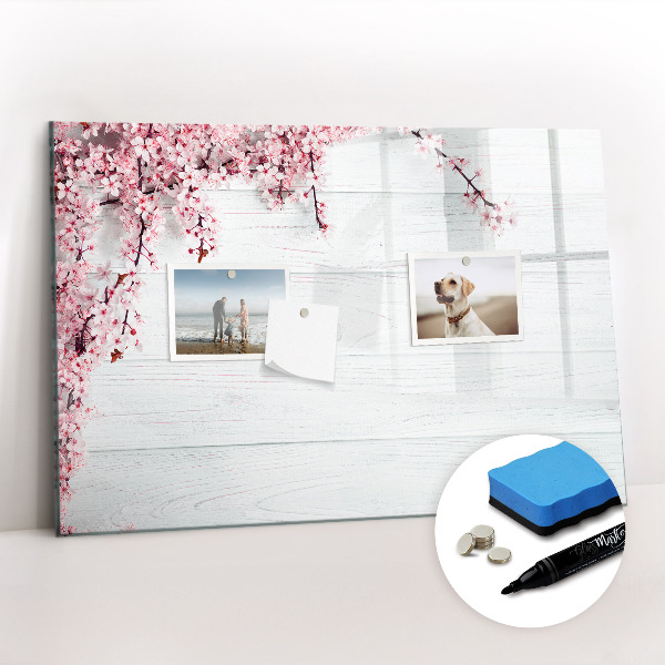 Magnetic erase board Spring flowers
