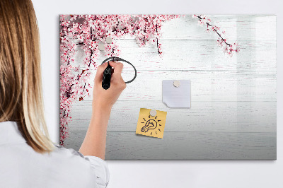 Magnetic erase board Spring flowers