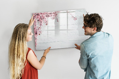 Magnetic erase board Spring flowers
