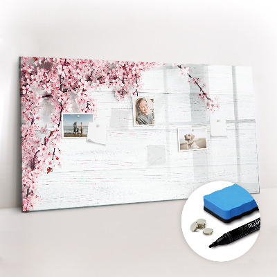 Magnetic erase board Spring flowers