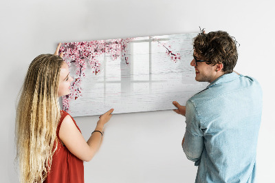 Magnetic erase board Spring flowers