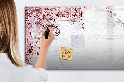 Magnetic erase board Spring flowers