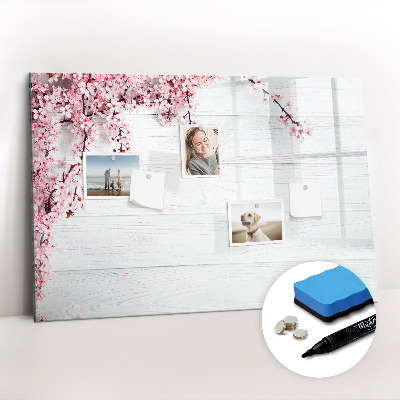 Magnetic erase board Spring flowers