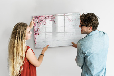 Magnetic erase board Spring flowers