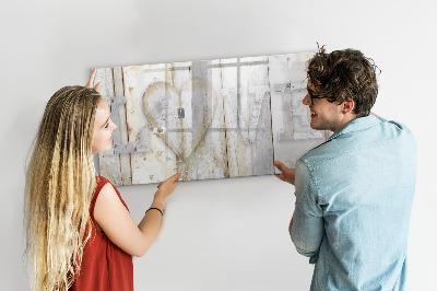 Magnetic writing board The inscription love