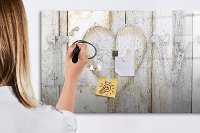 Magnetic writing board The inscription love