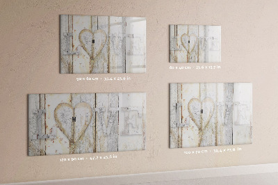 Magnetic writing board The inscription love