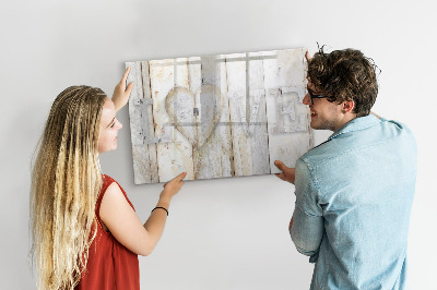 Magnetic writing board The inscription love