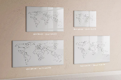 Magnetic drawing board Outline map of the world