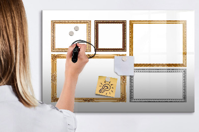 Magnetic writing board Gold frame