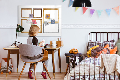 Magnetic writing board Gold frame