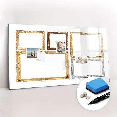 Magnetic writing board Gold frame