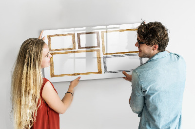 Magnetic writing board Gold frame