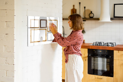Magnetic writing board Gold frame