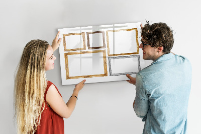 Magnetic writing board Gold frame