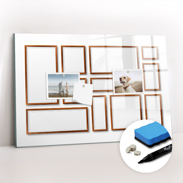 Magnetic board for drawing Wooden frame