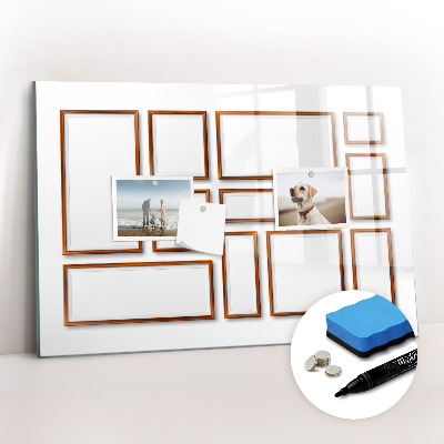 Magnetic board for drawing Wooden frame
