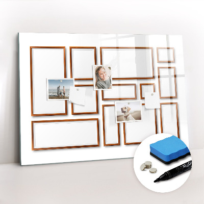 Magnetic erase board Wooden frame