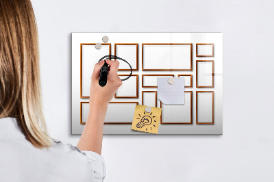 Magnetic board for drawing Wooden frame