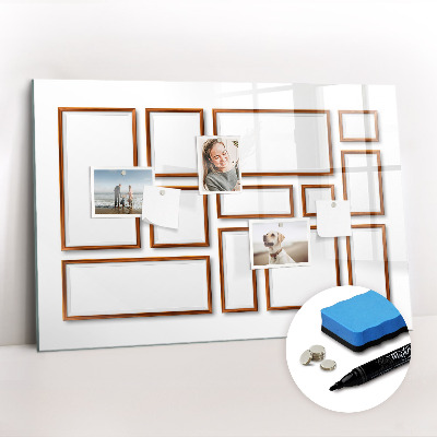 Magnetic board for drawing Wooden frame