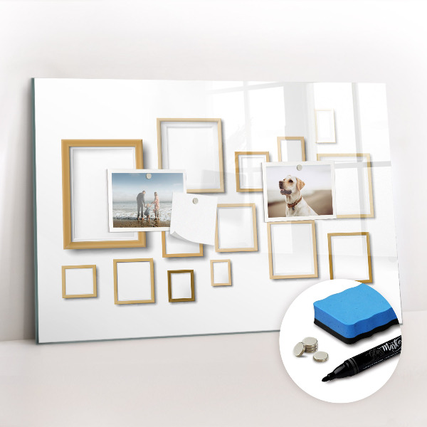 Magnetic board for writing Wooden frames