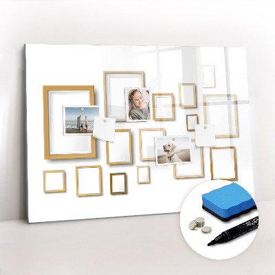 Magnetic board for writing Wooden frames