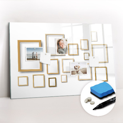 Magnetic writing board Wooden frames