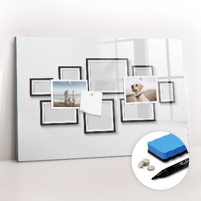 Magnetic erase board Black frame