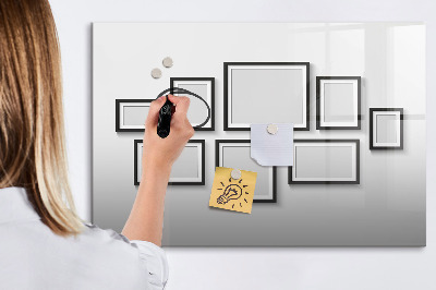 Magnetic erase board Black frame