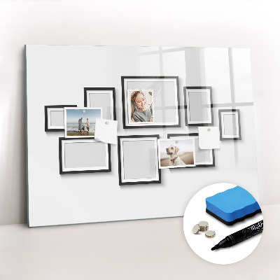Magnetic erase board Black frame