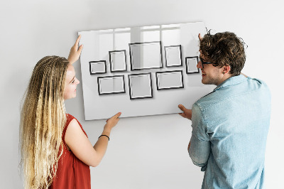 Magnetic erase board Black frame