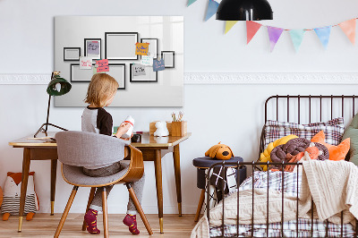 Magnetic erase board Black frame