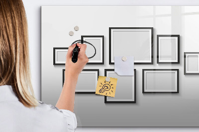 Magnetic erase board Black frame