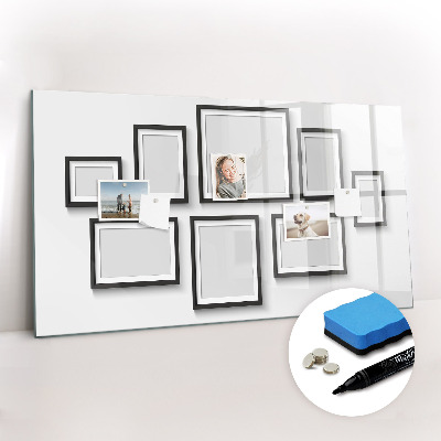 Magnetic erase board Black frame
