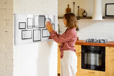 Magnetic erase board Black frame