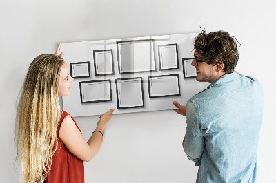 Magnetic erase board Black frame