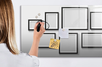 Magnetic erase board Black frame