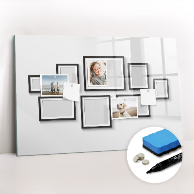 Magnetic erase board Black frame