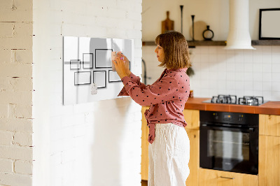 Magnetic erase board Black frame