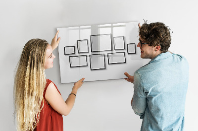 Magnetic erase board Black frame