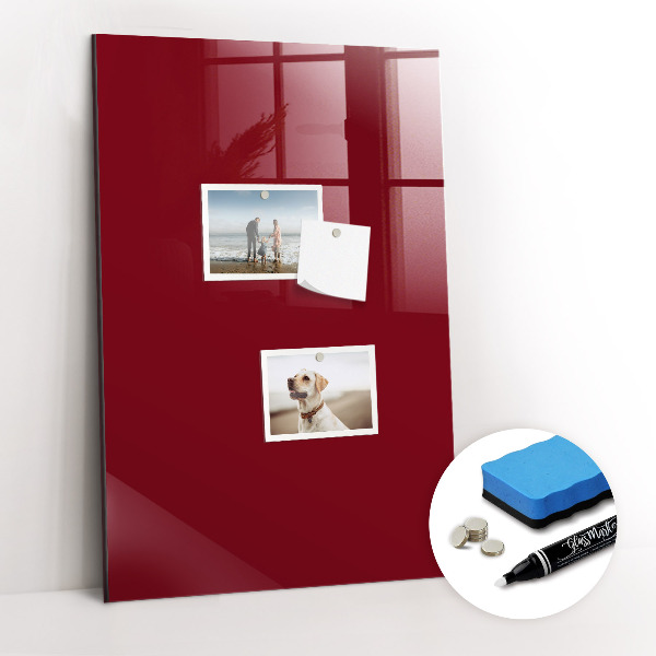 Magnetic board for magnets Burgundy