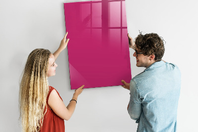 Magnetic glass board Bright pink