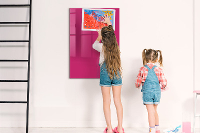 Magnetic glass board Bright pink